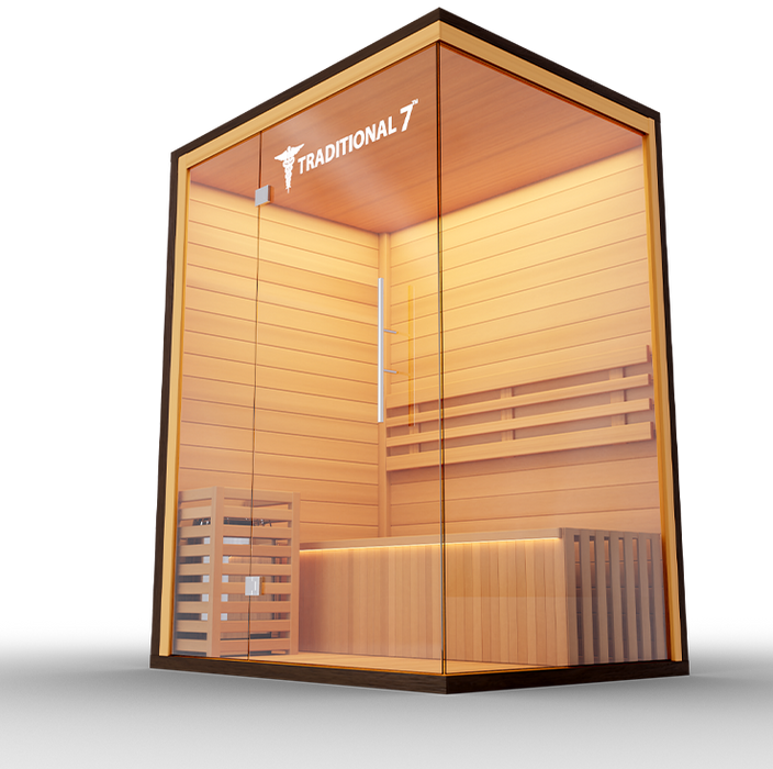 Medical Breakthrough Traditional 7 Sauna - Glass Front & Left Wall