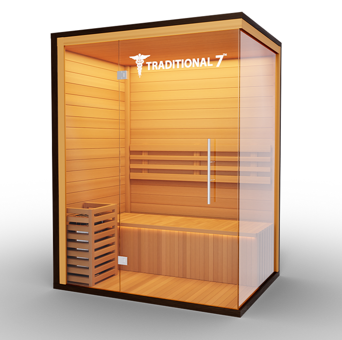Medical Breakthrough Traditional 7 Sauna - Glass Front & Left Wall