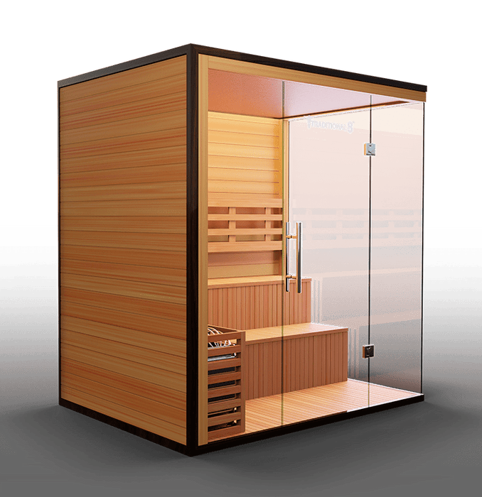 Medical Breakthrough Traditional 8 Plus Sauna - Glass Front & Left Wall