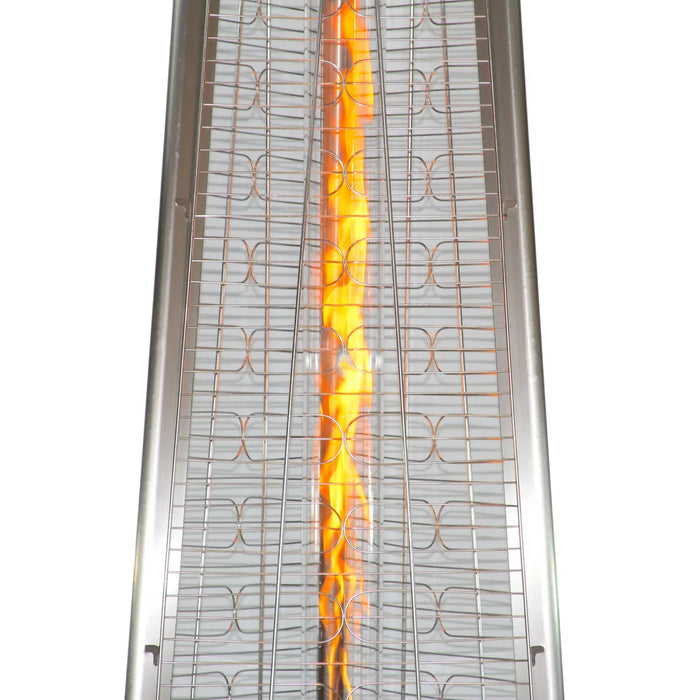RADtec 93" Pyramid Flame Propane Patio Heater - Stainless Steel Finish (41,000 BTU) - PYR-SSP