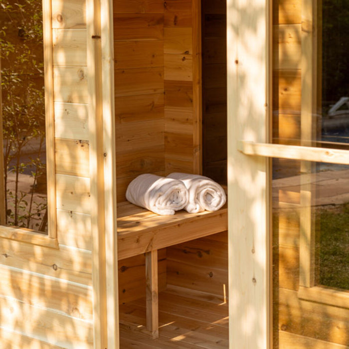Dundalk Leisure Craft Canadian Timber Georgian Cabin Sauna with Change room - CTC88CW